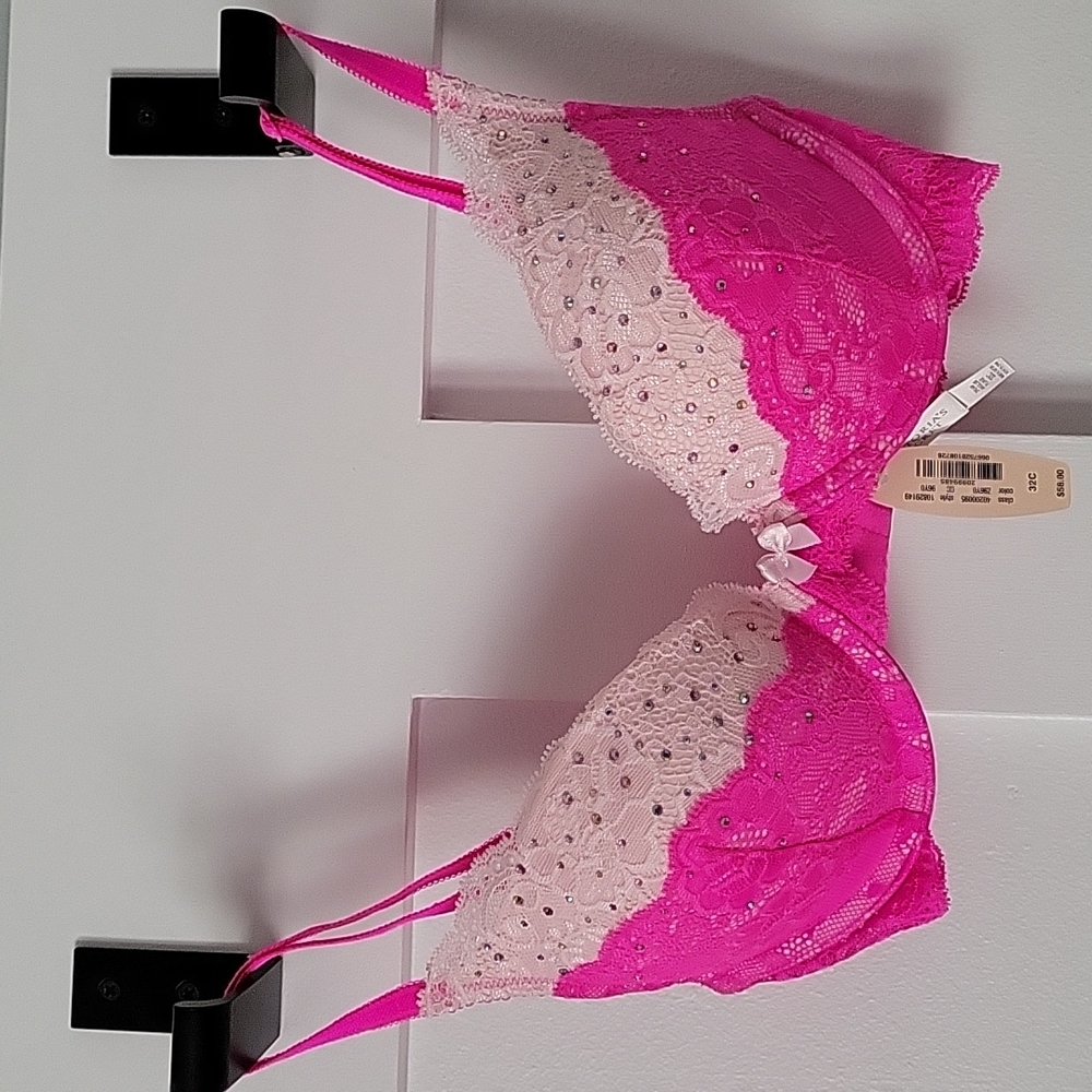 Rhinestones and lace Victoria's Secret bra